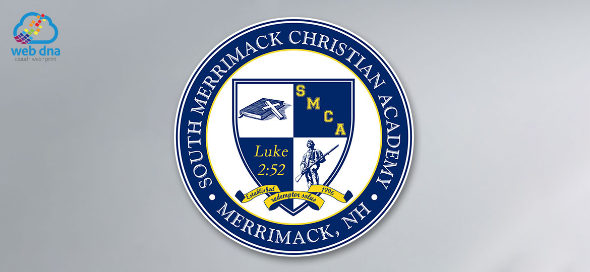 Ivy league style logo design by Web DNA for South Merrimack Christian Academy.